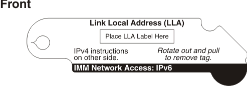 Graphic illustrating the network access tag (front)