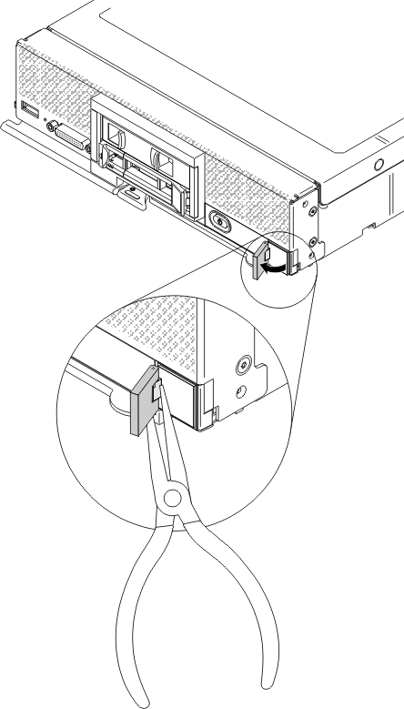 Graphic illustrating removal of the RFID tag