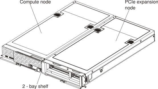 Graphic illustrating the PCIe Expansion Node attached to a host compute node