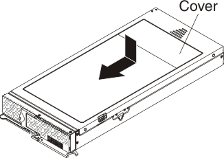 Graphic illustrating how to install the storage expansion node cover