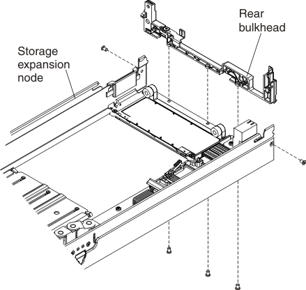 Graphic illustrating how to remove and replace the rear bulkhead