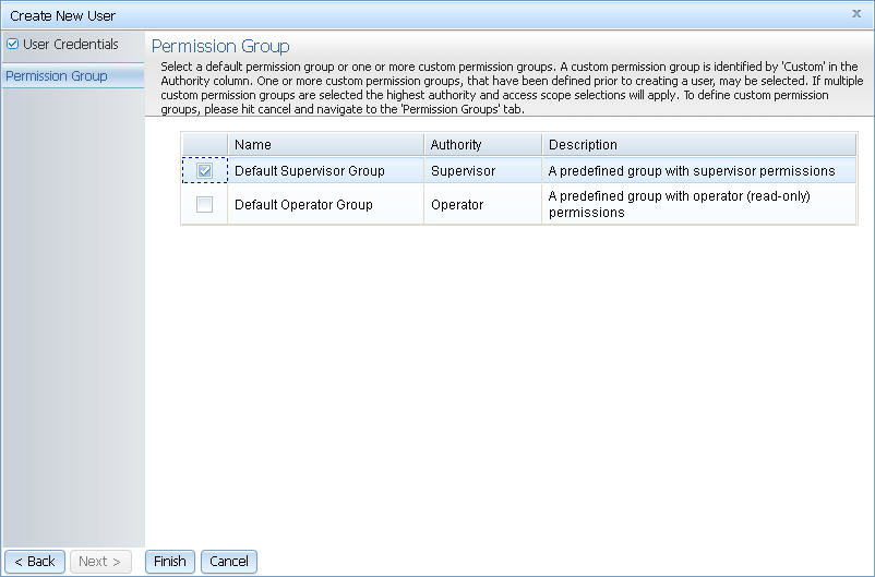 Graphic showing Create New Users dialog box.