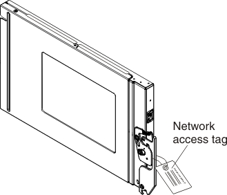 Illustration that shows location of the CMM network access tag