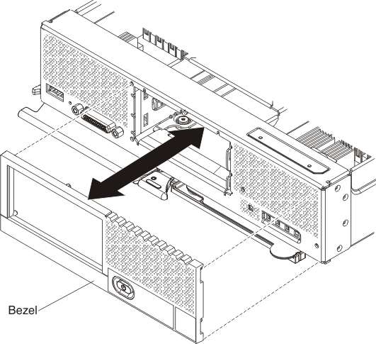 Graphic illustrating installation of the bezel