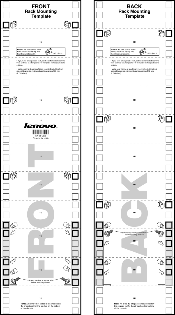 Graphic of the rack template