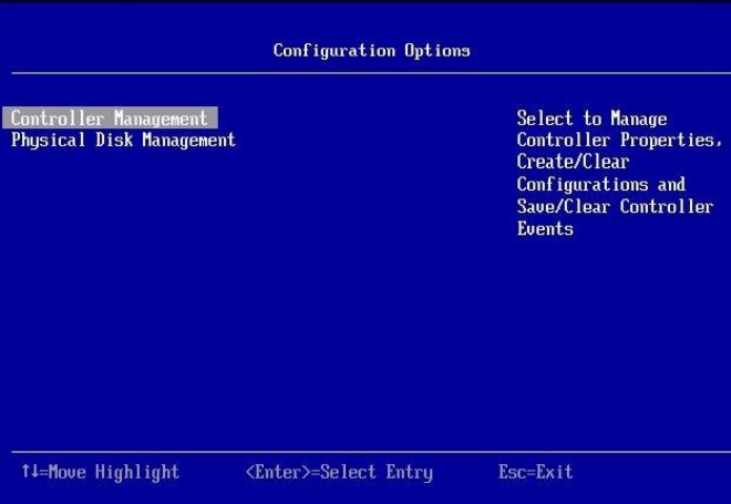 Configuration Options Controller Mgmt