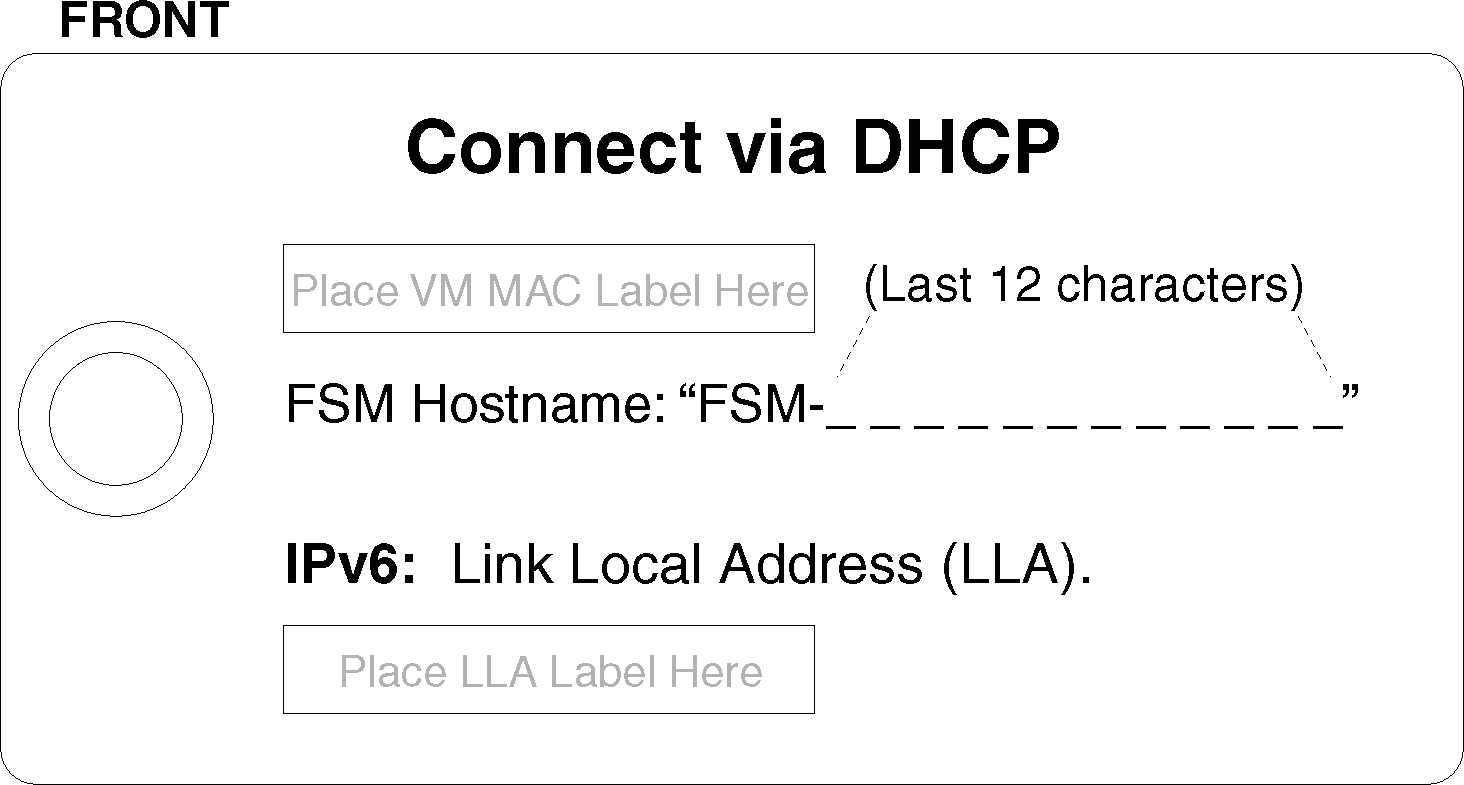 Example illustration of the front view of the management node network access tag